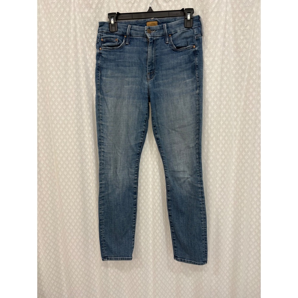 Mother The Looker High Rise Skinny Jeans Medium Blue Wash Size 26